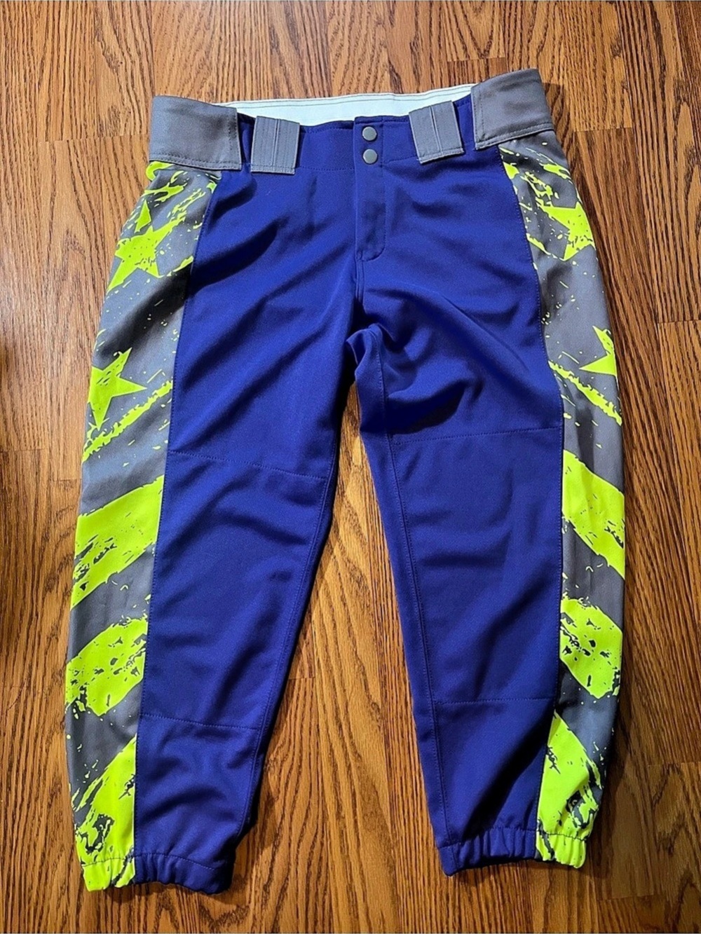 Boombah Baseball Pants Men Size 34 Purple & Neon Athletic Sports